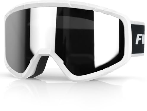 Findway Kinder Skibrille, Snowboard Brille für Brillenträger, OTG, UV-Schutz Kompatibler Helm, Anti Fog Kinderskibrille Ski Goggles für Skifahren/Skaten/Schneemobil, Für Junior Teenager 3~14 Jahre