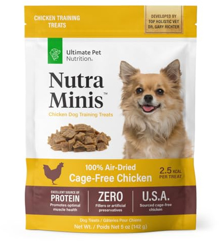 ULTIMATE PET NUTRITION Nutra Minis Dog Air-Dried Training Treats (5 oz) (Chicken)