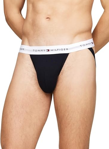 Tommy Hilfiger Ropa Interior Deportiva Hombre Pack de 3 Jockstraps de algodón elástico, Azul (Desert Sky/Desert Sky/Desert Sky), M