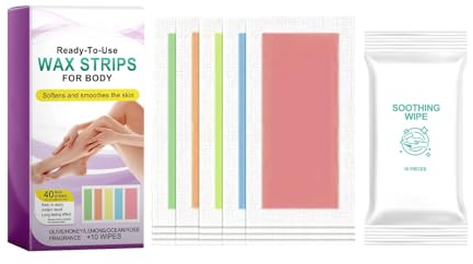 Vliesstreifen für Warmwachs und Zuckerpaste [20 Stück] hautschonende & reißfeste Enthaarungsstreifen aus Vlies für jede Art von Depilation auf Bein, Brust, Rücken, Intimbereich & Gesicht (Rosa)