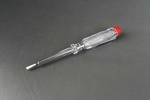 MIDK 140mm 3mm Mains Tester Slot Blade Neon 100-500Volts Circuit electricians Electrical Voltage Pen Flat Screwdriver Indicator light NCV Flashlight Buzzer Alarm Wire Breakpoint Finder Detector