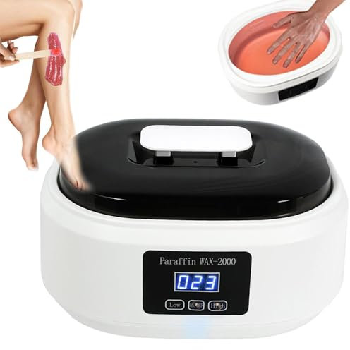 Scaldacera di Paraffina, Bagno di Cera di Paraffina da 3,4 Litri per Mani E Piedi, 2 modalità di Riscaldamento, Riscaldamento della Cera di Paraffina 65℃/75℃, Idrata E Rinnova La Pelle, per Spa