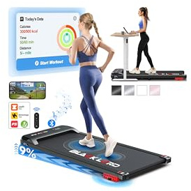 BLACK LORD 9% Incline Treadmill, 3.2HP Walking Pad, 4-in-1 Electric Home Office Treadmill, Portable Under Desk Fitness Equipment, 12 Pre-set Programs, Built-in speaker, 140kg Capacity, Black