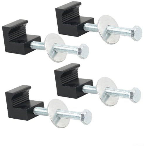 4 piezas de aluminio J gancho amarres para caja de herramientas de camión Kit de montaje cruzado para mayor estabilidad