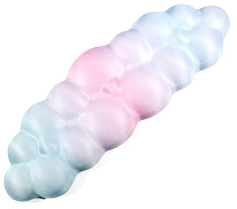 L-format moln handledsstöd tangentbord – ergonomiskt armstöd skrivbord, minnesskum armbågsstöd, söta moln handledsvila dyna för PC/spel/arm handskydd