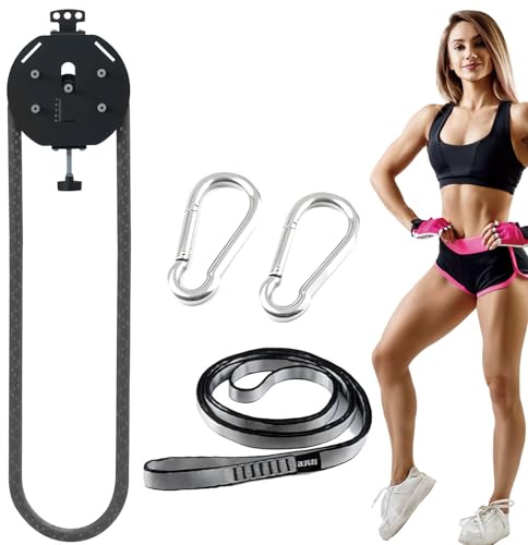 Endless Rope Trainer, Allenamento con Sistema di carrucole a Fune, Macchina Fitness Portatile con Cavi, Attrezzatura da Palestra Domestica per Esercizi di Presa, Braccia e coordinazione corporea,Nero