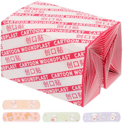 SUPVOX 240 Pcs Cartoon Bandages for Kids: Cute Waterproof Adhesive Bandages - Fun Patterns to Comfort Cuts & Scrapes (2 Boxes, 120 Each)