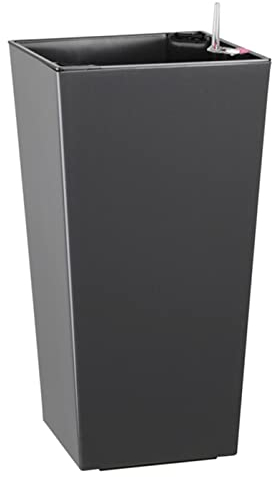Dehner Kunststofftopf Elise mit Selbstbewässerungs-System, ca. 47 x 25 x 25 cm, anthrazit