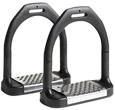 Feeling „Flexi Large” Steigbügel mit Stahleinlage, schwarz, Breite 12,5 cm