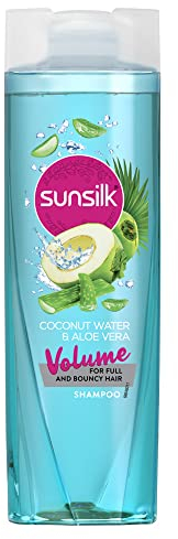 Sunsilk Shampooing VOLUME à l'eau de coco et à l'aloe vera pour cheveux pleins et rebondissants 195 ml