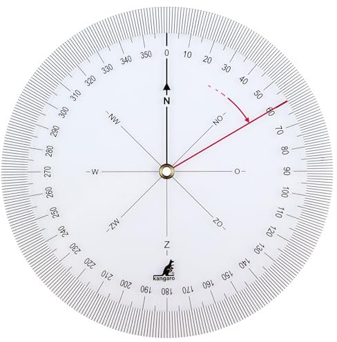 Winkelmesser Kangaro Kunststoff transparant Durchmesser 126mm