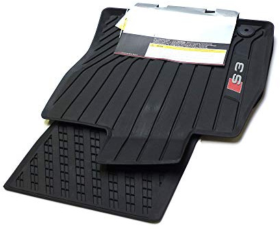 Audi 8Y1061221A041 All-Weather Floor Mats Premium Rubber Floor Mats 2 x Front Rubber Mats with S3 Lettering, Anthracite