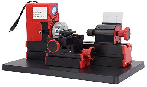 Mini tour motorisé haute dureté, large plage d'application tour de tournage de métaux, vitesse de fonctionnement rapide et stable pour traiter les plastiques d'ingénierie du bois