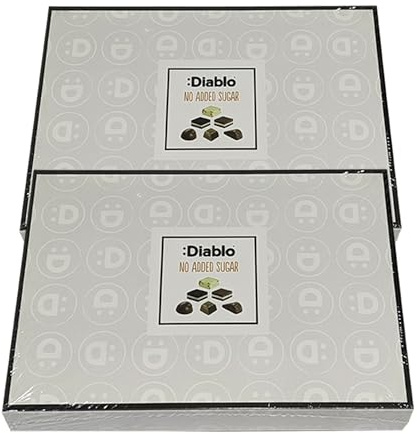 Diablo No Added Sugar Luxury Chocolate Gift Box - Gluten Free, Celebration of Any Occasion, Birthday, Anniversary chocolates Gift Set - Assortment of Flavors, Ideal for Gifting - 14 Pieces, 2 Packs