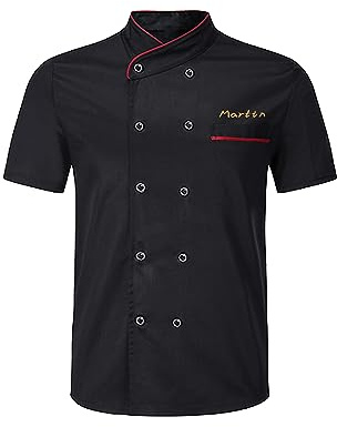 Zopmopae Cappotto da cuoco personalizzato Camicia da catering manica corta/manica lunga Camicia da cuoco personalizzata Uniforme da ristorante Fornello da forno Giacca da cuoco per uomini e donne
