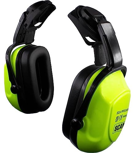 Scan SCAPPEEARHM Helmet Mounted Pair of Hi-Vis Ear Defenders (SNR30)