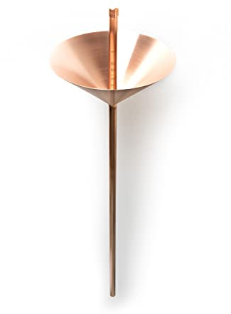 Fischer 4410-44 - Regenmesser - Niederschlagsmesser mit Erdspieß - eingravierte Skala - Kupfer - Made in Germany