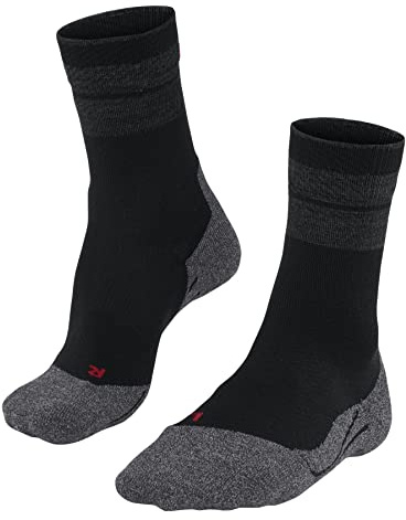 FALKE Damen Wandersocken TK Stabilizing W So Wolle Funktionsmaterial antiblasen dick 1 Paar, Schwarz Black 3003, 39-40