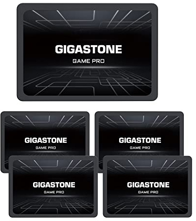 Gigastone SATA SSD 128GB (5-Pack) 2.5 inch SSD 510MB/s Upgrade Laptop PC Memory and Storage PS4 HDD Replacement 2.5 Internal Solid State Hard Drives SATA III SLC Cache 3D NAND Game Pro Performance