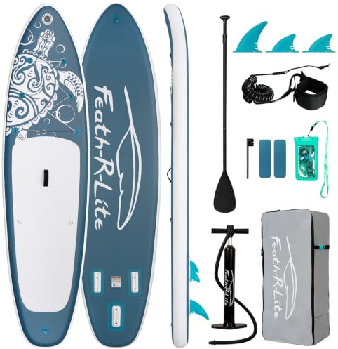 FEATH-R-LITE SUP Gonfiabile Adulti 150kg Tavola da Paddle Gonfiabile Stand Up Paddle Gonfiabile Tavola Surf Paddle Board con Accessori Completi per Tavola SUP