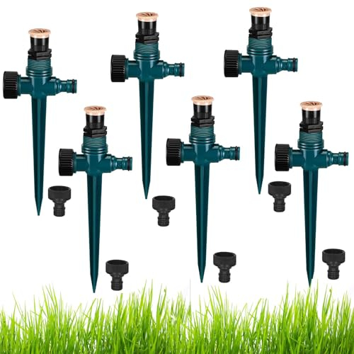 6Pcs Rasensprenger,Wassersprenger Garten,360° Sprühregner,Sprinkler Rasensprenger,Rasensprenger Kleine Fläche,Gartensprenger,Automatische Bewässerung Gartensprenger