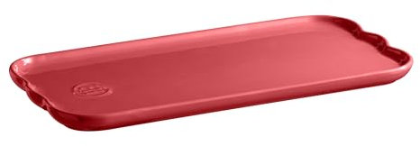 Emile Henry Plat à cake, plat de service rectangulaire, Céramique, rose 31,5 x 15 cm