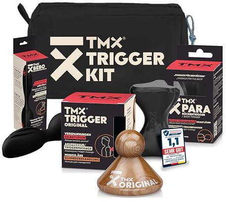 TMX® Beckenboden-Bundle | Massage-Set | Akupressur gegen muskuläre Schmerzen und Beckenbodenprobleme | Schmerzpunktmassage | Triggerpunktdrücker | Triggerpoint-Massage | 3 Trigger-Tools in einem Set