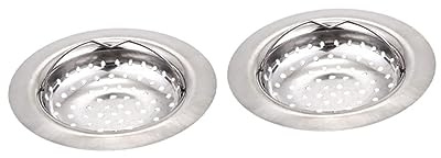 PENIKOKO 2 pièces Filtre Évier Acier Inoxydable Lot de Tamis à Mailles Fines pour Évacuation de Cuisine et Salle de Bain et Durable Prévention des Obstructions de Drainage