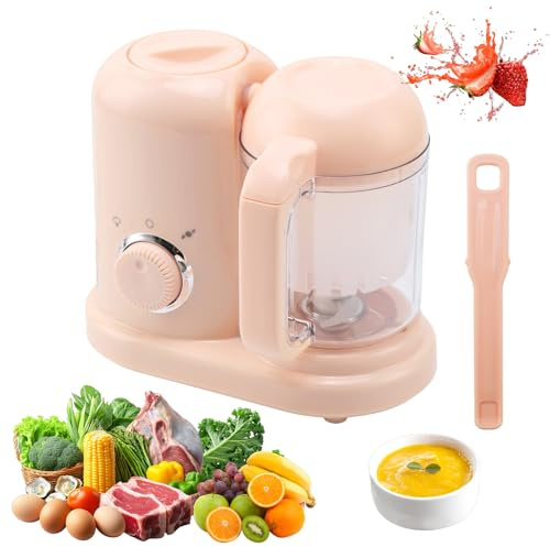 Baby Food Maker with Steam Basket, Multifunctional Baby Food Processor Puree Blender Auto Cooking Grinding and Sterili-zing for Healthy Homemade Food