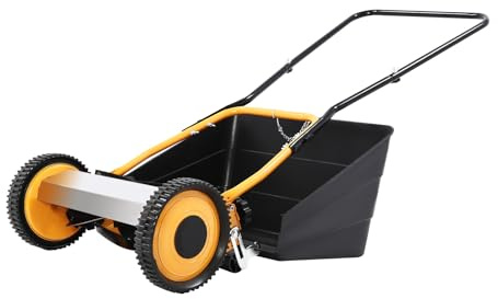 Cortacésped manual, altura ajustable, 2 en 1, cortacésped manual, cortadora de husillo con ancho de corte de 35,56 cm, cortacésped manual para zonas de parques, jardines de césped