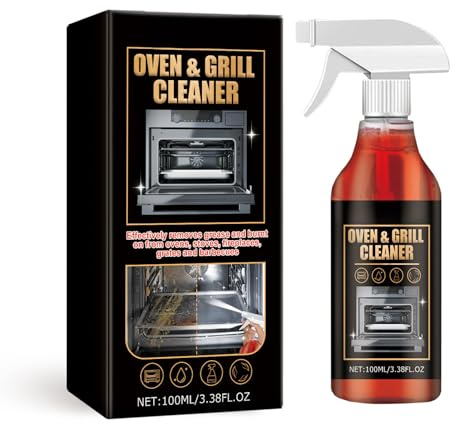 Oven Cleaner Heavy Duty Spray, Oven and Grill Cleaning Spray, Degreaser for Ovens, Hobs & Grills, Fast-Acting Formula Removes Baked-On Grease & Food Residue, Multi-Surface Kitchen Cleaner (1PCS)