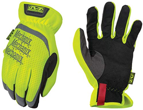 Mechanix Wear: Hi-Viz FastFit Work Gloves with Secure Fit Elastic Cuff, Reflective and High Visibility, Touchscreen Capable, Safety Gloves for Men, Multi-Purpose Use (Fluorescent Yellow, X-Large)
