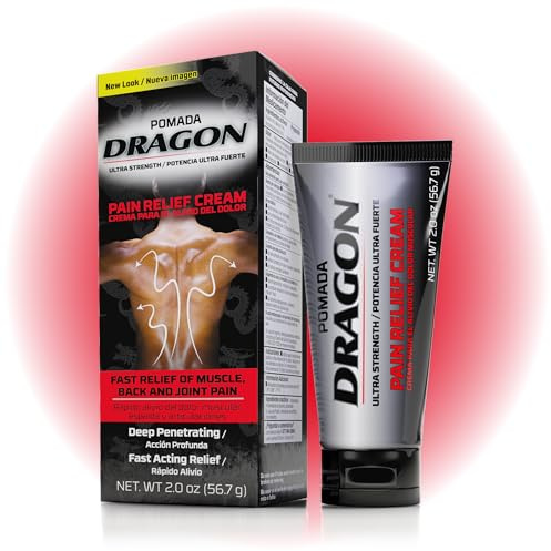 Pomada Dragon Ultra Strength Pain Relief Cream, Strength Muscle Rub for Joint, Shoulder, Knee Pain, Sore Muscle Relief, Topical Analgesic with Camphor & Menthol, 2 Oz