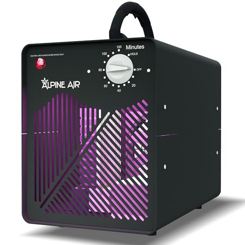 Alpine Air Generador de ozono de aire de 150 W, 80.000 mg/h, eliminador de olores de ozono para el hogar y la cocina, máquina de ozono comercial, purificador de aire para oficina, automóviles y