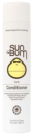 Sun Bum Curls & Waves Conditioner - Curly Hair Conditioner - Curl Defining - Shine Enhancing - Paraben Free - Sulfate Free Conditioner - 10 FL OZ Bottle - 1 Count