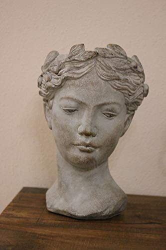 EXNER XXL-Pflanzbüste Valo, Höhe 35,5 cm, B 22 cm, 7,5 kg Gewicht, Frauenbüste, Frauenfigur z. Bepflanzen