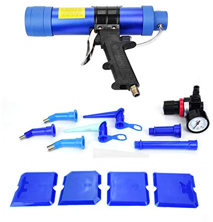 Kit pistola per colla per vetro, 310ML Pistola pneumatica per cartuccia sigillante per colla per vetro pneumatica regolabile sigillante per pistola utilizzata in fotovoltaico