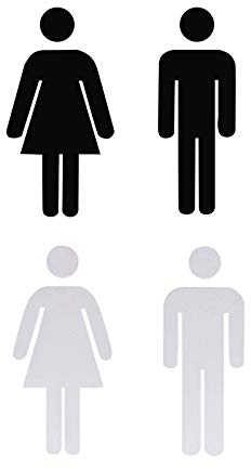 Signos de Baño Cartel Señal Mujer Hombre Placa Puerta WC Señalización Señales para Puerta WC Cartel de Baño Mujer Hombre para Lugares Públicos Hotel Comercial Supermercado Banco Baño Letreros 2 Pares