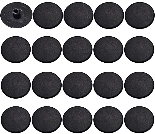 cyclingcolors 20x CAPUCHON embellecedor negro SW4 plástico para Tornillos Cabeza Allen Hexagonal Tapas Muebles