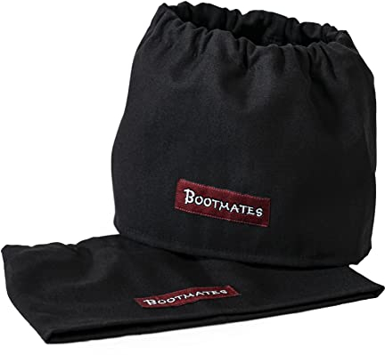 BOOTMATES 2.0 Schuh-Überzieher | Gamaschen zum Wandern, Wanderzubehör | Schuh-Stulpen für Garten und Reiten | Galosche kurz in Schwarz | Arbeitskleidung für Wald, Straßenbau & Handwerk