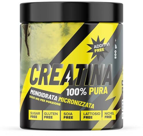 OVF Creatina monoidrata microfiltrata 500g pura al 100% per favorire la crescita muscolare e la resistenza, in polvere, per il tuo sistema muscolare