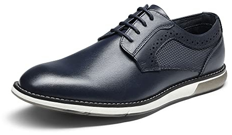 Bruno Marc Casual finskor för män Business Oxfordskor, BLÅ, 12