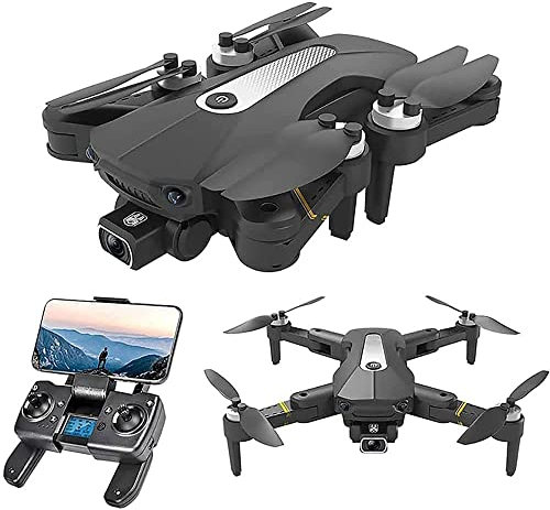 Kameradrönare för vuxna.Långt batteri och räckvidd, 8K kamera, nivå 7 vindmotstånd, GPS+optisk flödespositionering.2 batterier 40 minuter batteritid RC Quadcopter