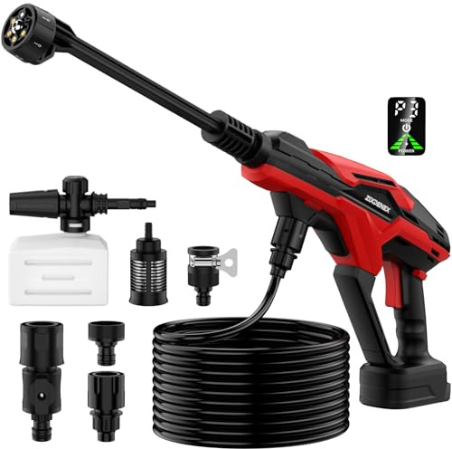 Cordless Portable Cleaning Tool for Milwaukee 18V Battery, 800 PSI Handheld Cleaning Tool with Brushless Motor, 6-in-1 Nozzle, 3 Level Adjustable for Car Yard Fence Wall Clean (Battery Not Included)