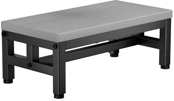 Tritthocker aus HDPE für Erwachsene & Kinder, Klohocker 230KG Tragkraft, Wasserfester Tritt mit Anti-Rutsch Oberfläche & Verstellbare Füße & Abgerundete Ecken, Platzsparend 40x20x15cm für Küche Bad