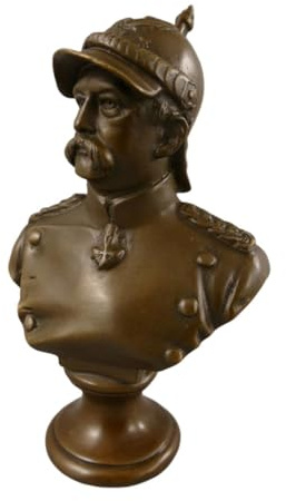 Antikas - Busto Otto di Bismarck, figura in bronzo di alta qualità, patinato, altezza 18 cm