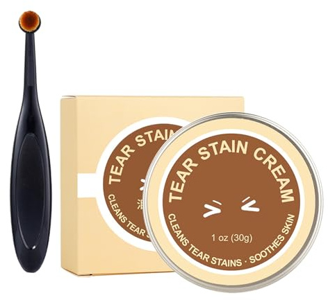 Hjatirace Détachant pour Les Larmes des Animaux De Compagnie, Facile À Nettoyer, 30 G, Crème Nettoyante pour Yeux des Animaux De Compagnie, Baume pour Yeux Chiots, pour Petites