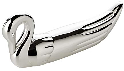 EDZARD 6er Set Messerbank Schwan, Länge 7 cm, edel versilbert, Besteckhalter für Messer, Gabel, Löffel oder Stäbchen