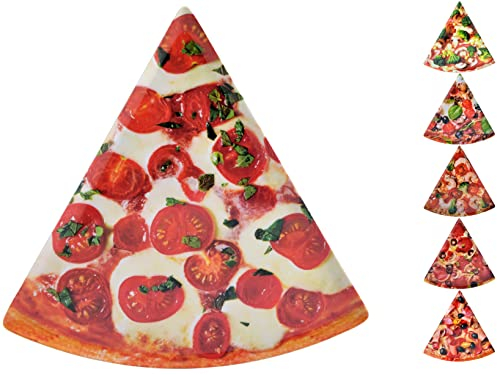 Home Plato Triangular Pizza, Melamina, Multicolor, 22 x 22 cm, 1 unidad