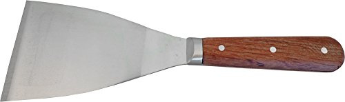 HAROMAC Målarspackel av rosenträ, 75 mm, rostfritt stål, rosenträhäfte, professionell design, gips, färgspatel